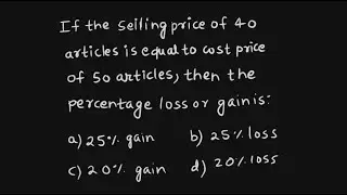 If the selling price of 40 articles is equal to the cost price of 50 articles, then the percentage