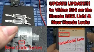 (616) UPDATE to Video 614 on the Honda 2021 Lishi and New Honda Locks