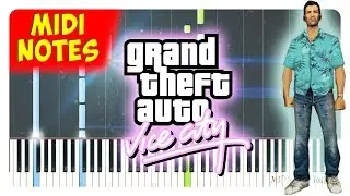 GTA Vice City - Main Theme Piano Tutorial (Piano Sheet + midi)