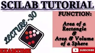 GEOMETRIC CALCULATION USING FUNCTION (RECTANGLE &  SPHERE) IN SCILAB