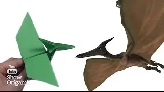 How to make origami pterodactyl (Pteranodon) paper.