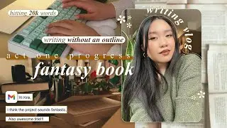 how my fantasy book is going 🌷 a cozy spring writing vlog