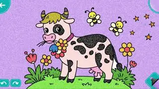 Cow Drawing, Colouring and Painting for Toddlers, Kid's, Child | How to Draw Cow / РИСУЕМ КОРОВУ