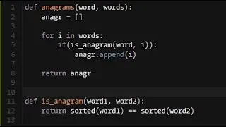 Python - Where My Anagrams At? | Codewars 5KYU