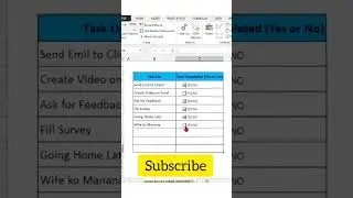 How to Create Checkbox To Do List in Excel | 