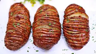 Garlic Butter Hasselback Potatoes - Baked Potato Recipe