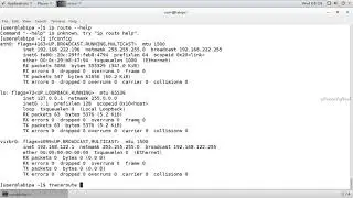 commandto configure network default route in linux system