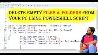 Delete empty files and folders using PowerShell Script