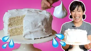 ✨Magic ICE WATER Cake & 7-Minute Frosting | Mennonite Community Cookbook -- Retro Recipe