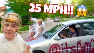 BUBBLE WRAP SUIT VS. CAR!!