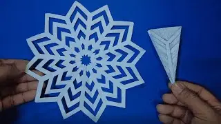 How to make a paper snowflake |종이 눈송이| Easily and Quickly [ DIY Tutorials ]