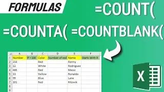 All COUNT Excel Formulas | COUNT, COUNTA, COUNTBLANK Functions