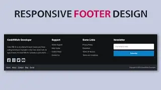 How to create footer in Html & CSS | footer design