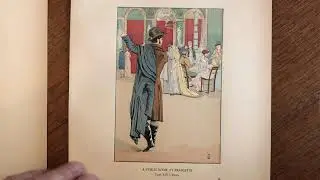 Male Fashion Illustration 1898 lot x 7 hand color prints Couboin interiors