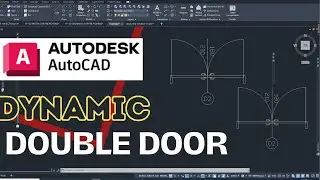 How to Create AutoCAD 2024  Dynamic blocks Double Door blocks step by step | 