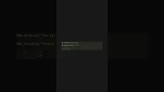 Printing and Formatting Output in Go #shorts #go #softwaredevelopment