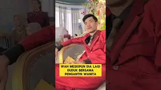 ketika pengantin pria lagi memandang biduan saat di pelaminan ‼️ 