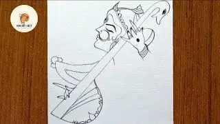 Saraswati Puja Special Drawing | Saraswati Mata drawing for basant panchami (Easy)|Saraswati Drawing