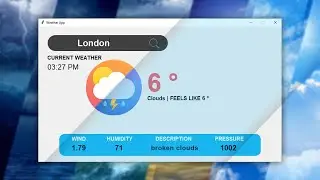 Build a Weather App in Python | Weather API | Python Tkinter Project