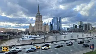 Прогулка по Москве: Сталинские высотки, Москва-Сити на горизонте и шикарное небо