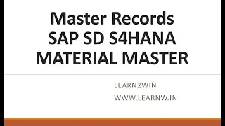 material master sap sd | master records sap | finished goods sap sd | finished products sap sd #sap