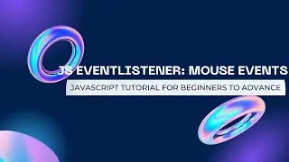 JAVASCRIPT EVENT-LISTENERS: Mouse Events | addEventListener()  #javascript #js #tutorial #event