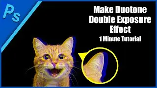 "Photoshop Tutorial" -  Make Duotone Double Exposure Effect