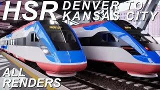 Denver to Kansas City High Speed Rail All Renders | HSR Behind The Scenes