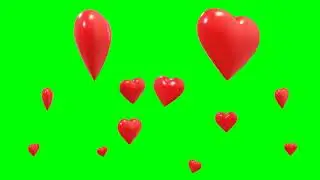 heart 3D #3D || green screen video