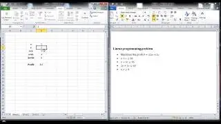 Solving a linear programming problem using solver tool in MS Excel