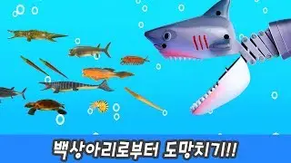 한국어ㅣ백상아리로부터 도망치기, 고대생물 이름 외우기, 어린이 동물만화ㅣ꼬꼬스토이