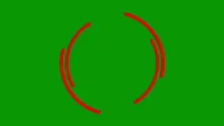 Blinking Red Circle Animation 2 on Green Screen - Free Use No Copyright Stock Video Animations