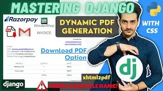 Dynamic PDF Generation in Django | Export Data from Database to PDF | Tax Invoice PDF | Mail PDF