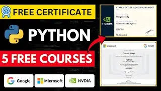 5 FREE Python Courses with Certificates | Learn Python for FREE in 2025 🔥