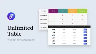 Unlimited Table Widget for Elementor