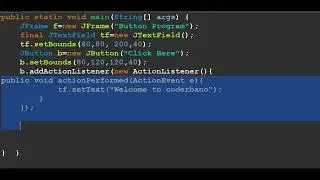 Create Button in Java using Swing | Button Example with ActionListener