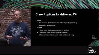 Unity at GDC - C# to Machine Code