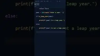 check leap year in python #python #learnpython #programming