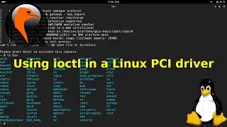 Using ioctl in a Linux PCI or PCI Express Driver