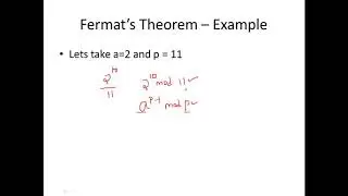 Fermats Theorem - Cryptography - Cyber Security - CSE4003