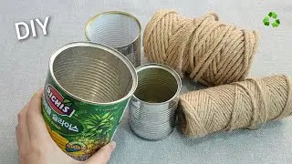 VERY EASY! I make MANY and SELL them all! Genius Recycling Idea with Jute and empty can