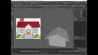 Autodesk maya 2020 modeling a cartoon type house