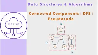 DSA35   Connected Components using DFS | Pseudocode | Graph