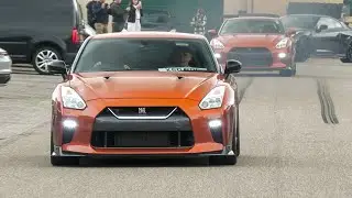 Cars Leaving a Car Meet!