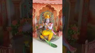 Quick and beautiful Janmashtami Decoration Set with DIY Krishna Paper Craft and DIY Mandir 