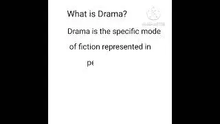 What is Drama (Definition of Drama)? #drama