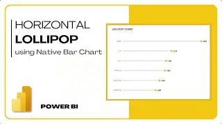 Horizontal Lollipop Chart using Native Bar Chart | Power BI Tutorials | Power Bi Core Visual