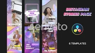 Modern Instagram Stories Pack ★ DaVinci Resolve Templates ★