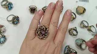 Крупные кольца.Серебряные украшения. Завод Gem Silver.