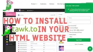 How to install tawk to chat widget in manually built HTML website?